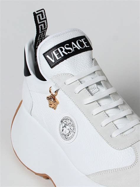 zapatillas versace mujer blancas|zapatos de versace mujer.